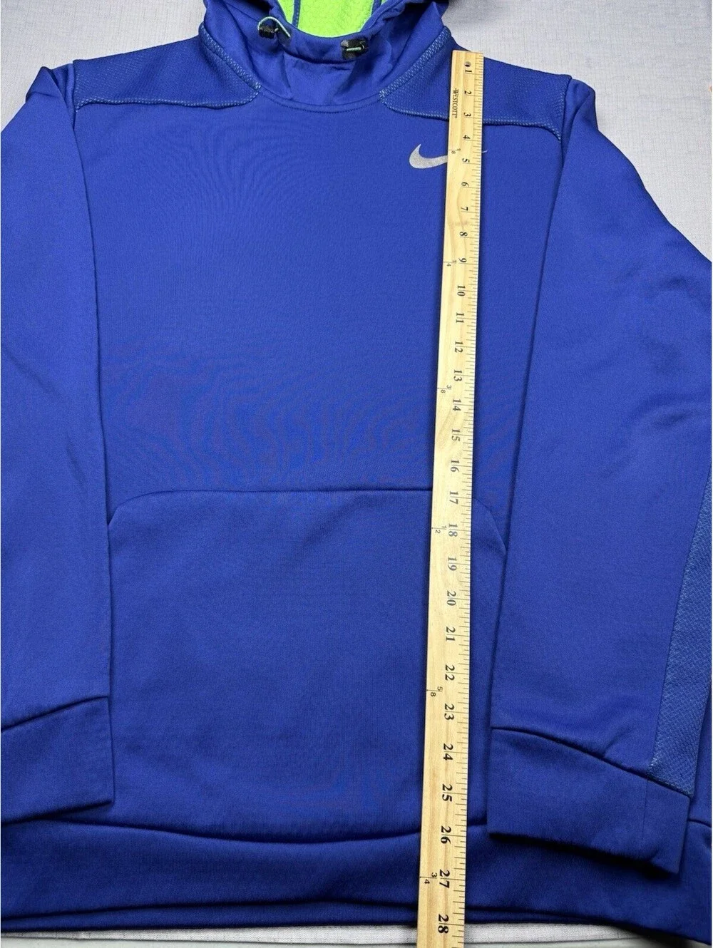 Nike Therma-FIT Pullover Hoodie Mens XL Blue Volt Fleece Athletic Swoosh